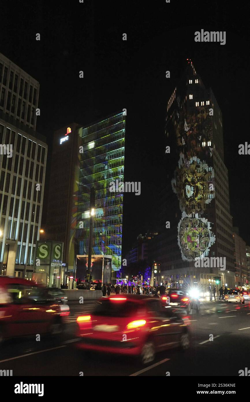 Lichterfest am Potsdamer Platz in Berlin Stockfoto