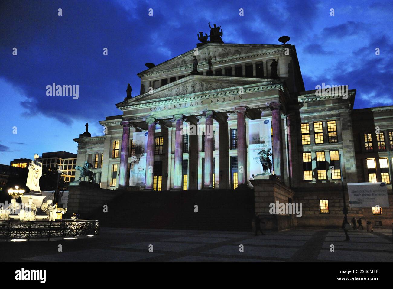 Konzertsaal Berlin beleuchtet durch das Festival der Lichter Stockfoto