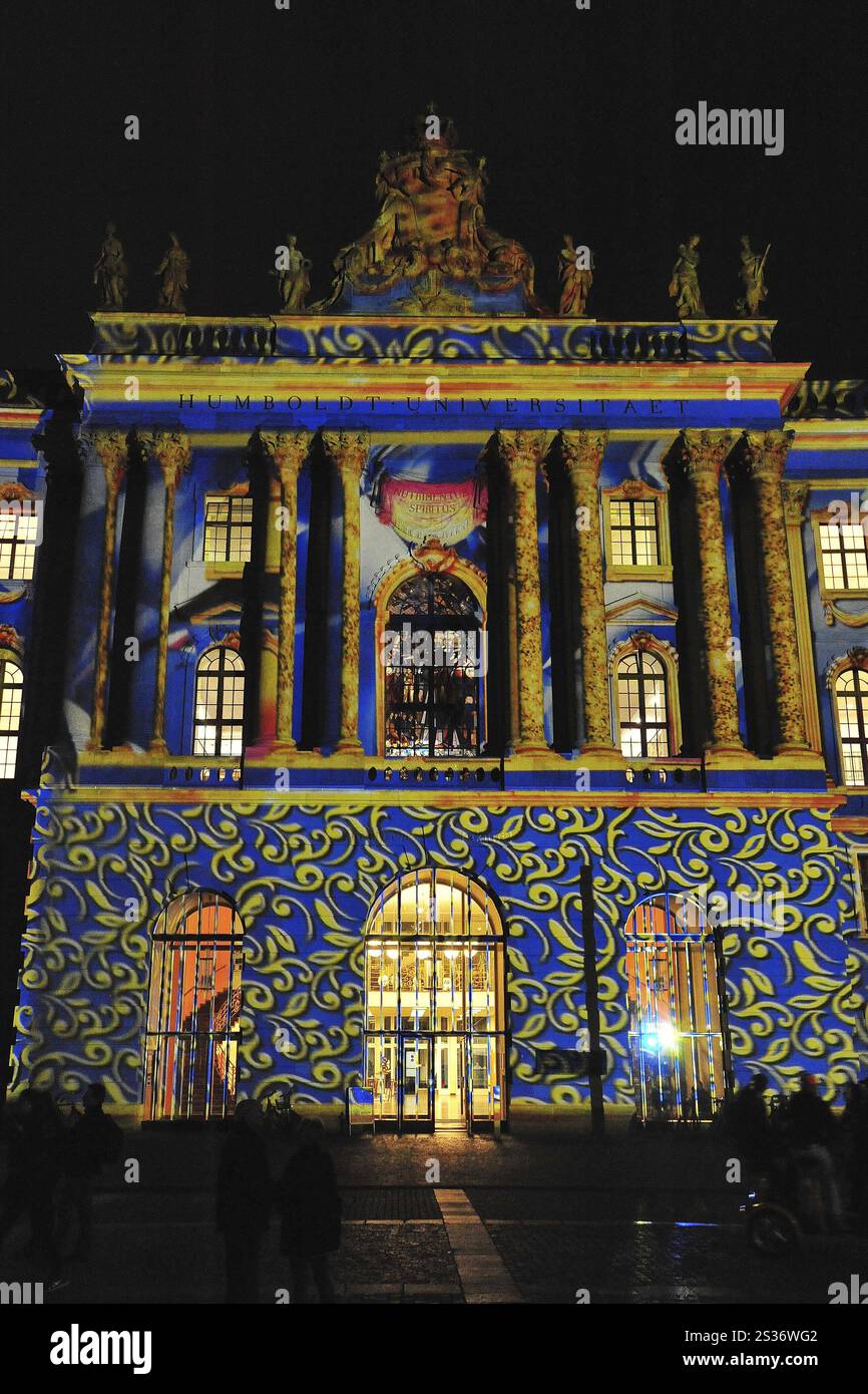 Lichterfest in Berlin, Humboldt-Universität Stockfoto