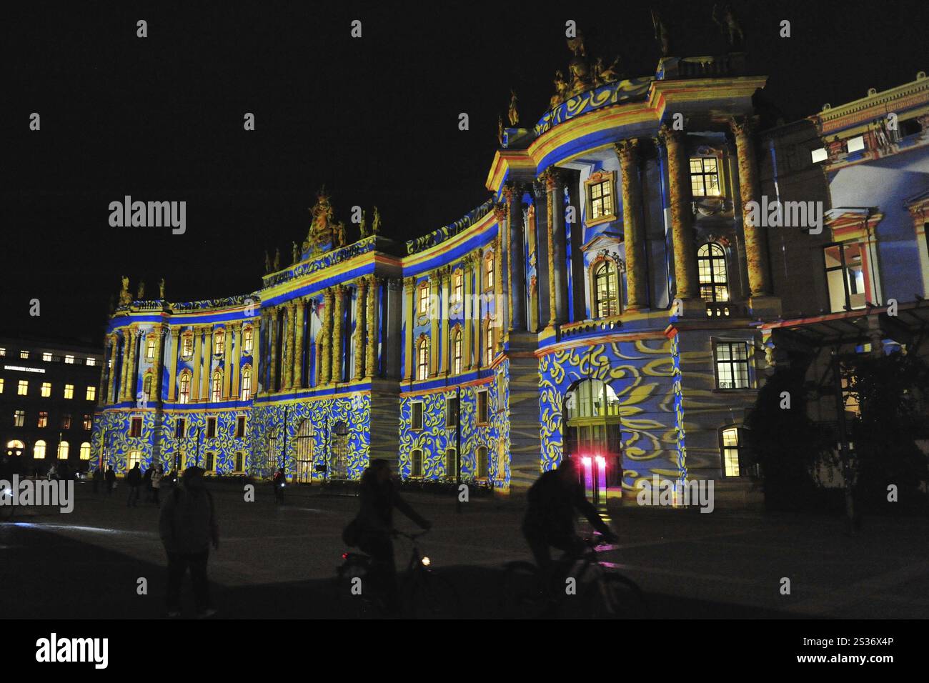 Lichterfest in Berlin, Humboldt-Universität Stockfoto