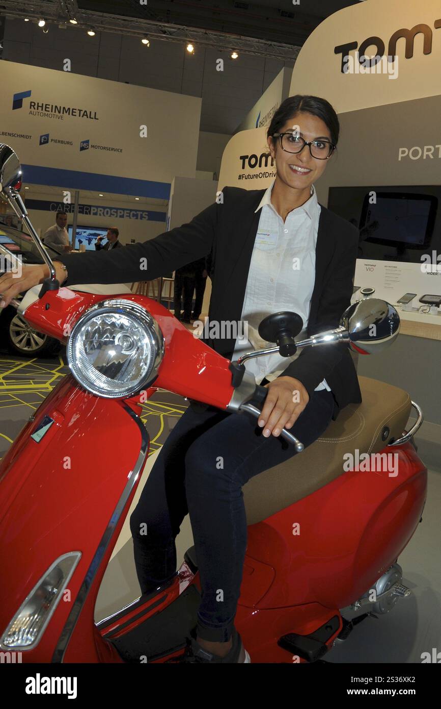 Für Vespa, Motorroller und Motorräder hat Tom den VIO entwickelt Stockfoto