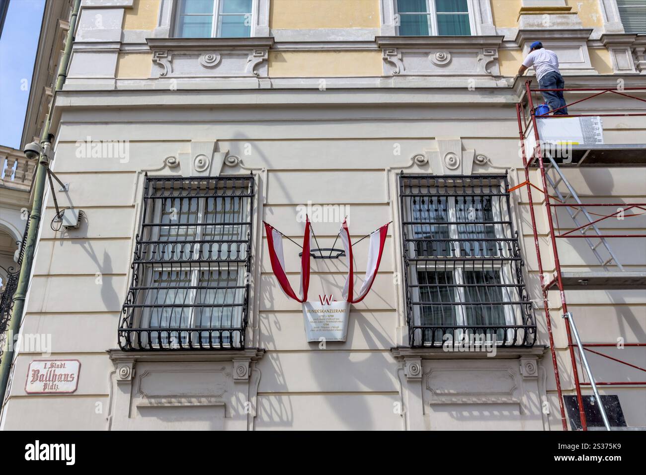 Das Bundeskanzleramt in Wien, Österreich. Sitz des Bundeskanzlers Österreich Stockfoto