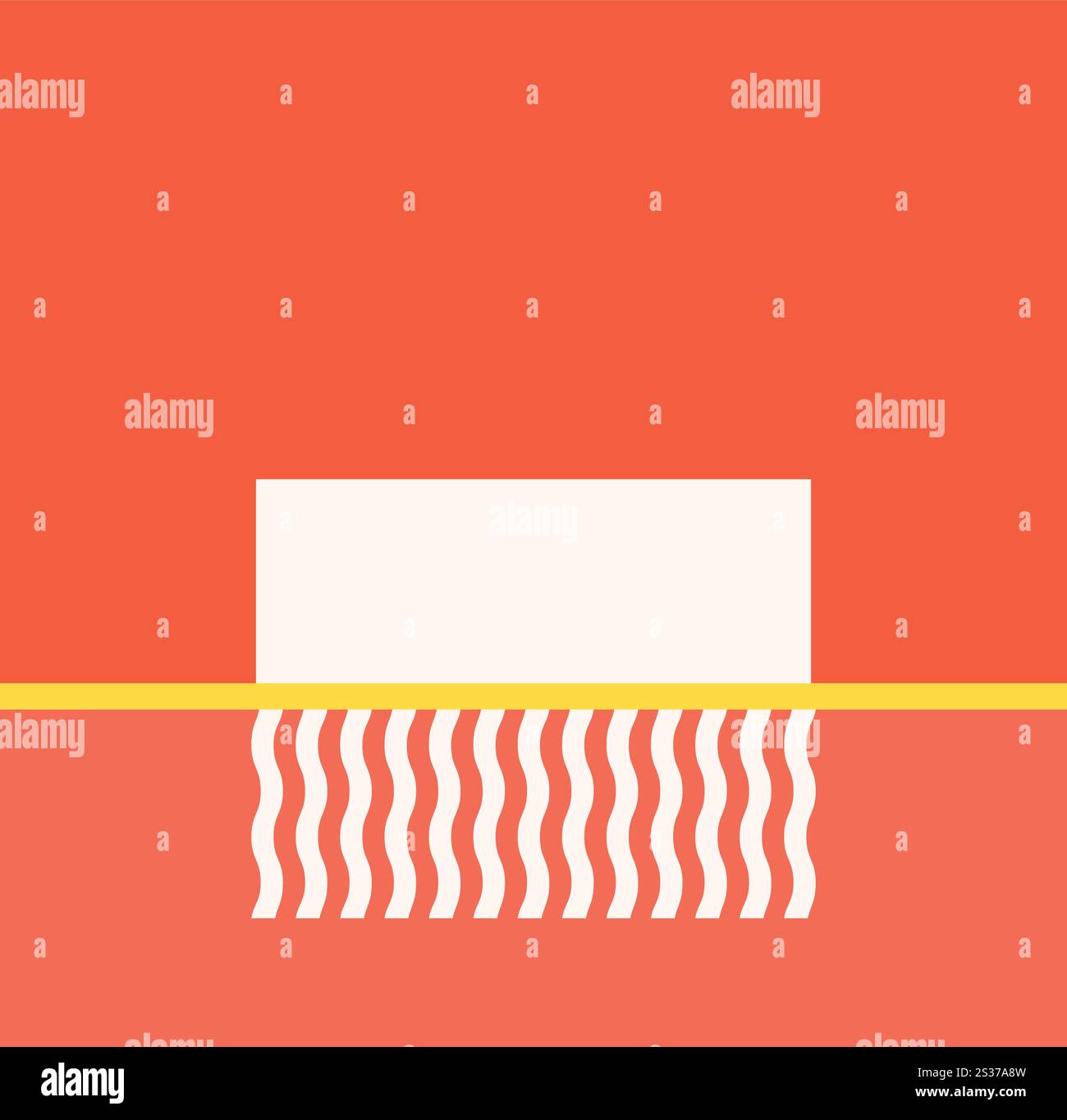 Illustration Zerkleinern Papier Cartoon einzigartiges Design Stock Vektor