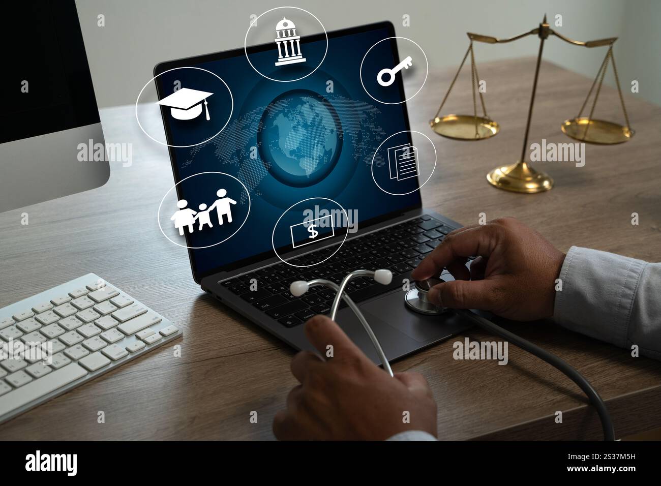Medizingerecht-Konzept Richterrecht Medizinstudium Stockfoto