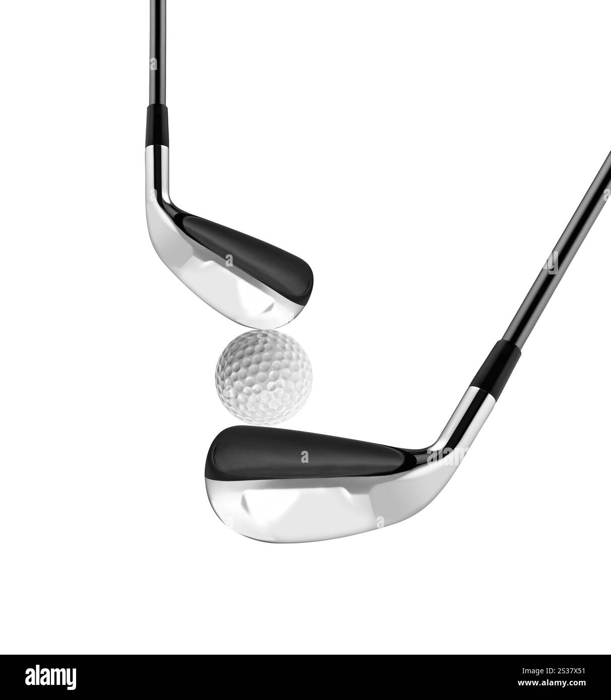 Golfschläger isoliert auf weißem Hintergrund. Golfschläger Stockfoto