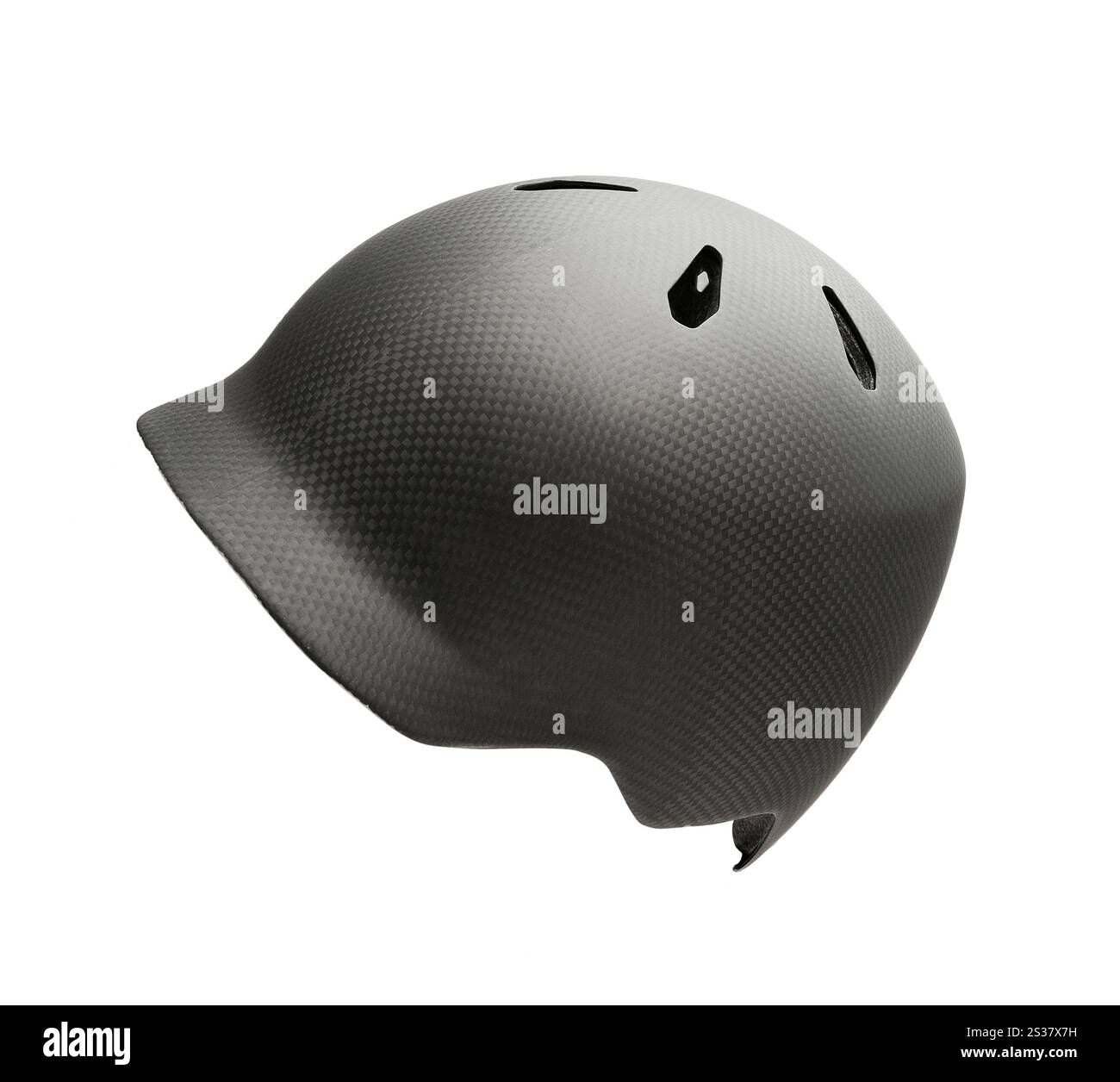 Ein Motorrad-Helm, isoliert auf weiss Stockfoto