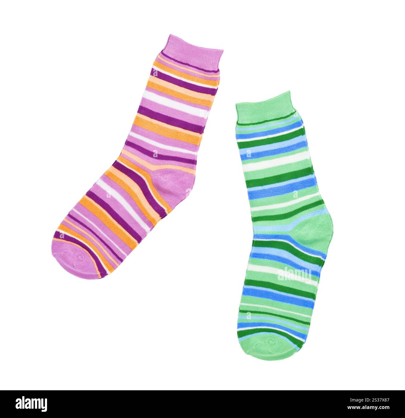 Socken isoliert auf weißem Hintergrund. Socken isoliert Stockfoto