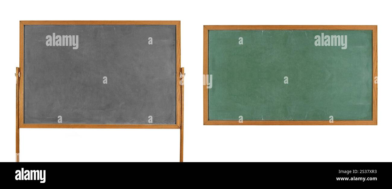 Leere Tafel in Holzrahmen isoliert. Leere Tafel im Holzrahmen Stockfoto