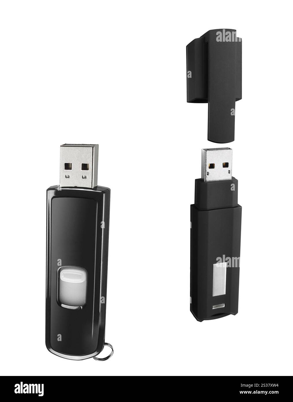 USB-Flash-Speicher auf weißem Hintergrund isoliert. USB-Flash-Speicher isoliert Stockfoto