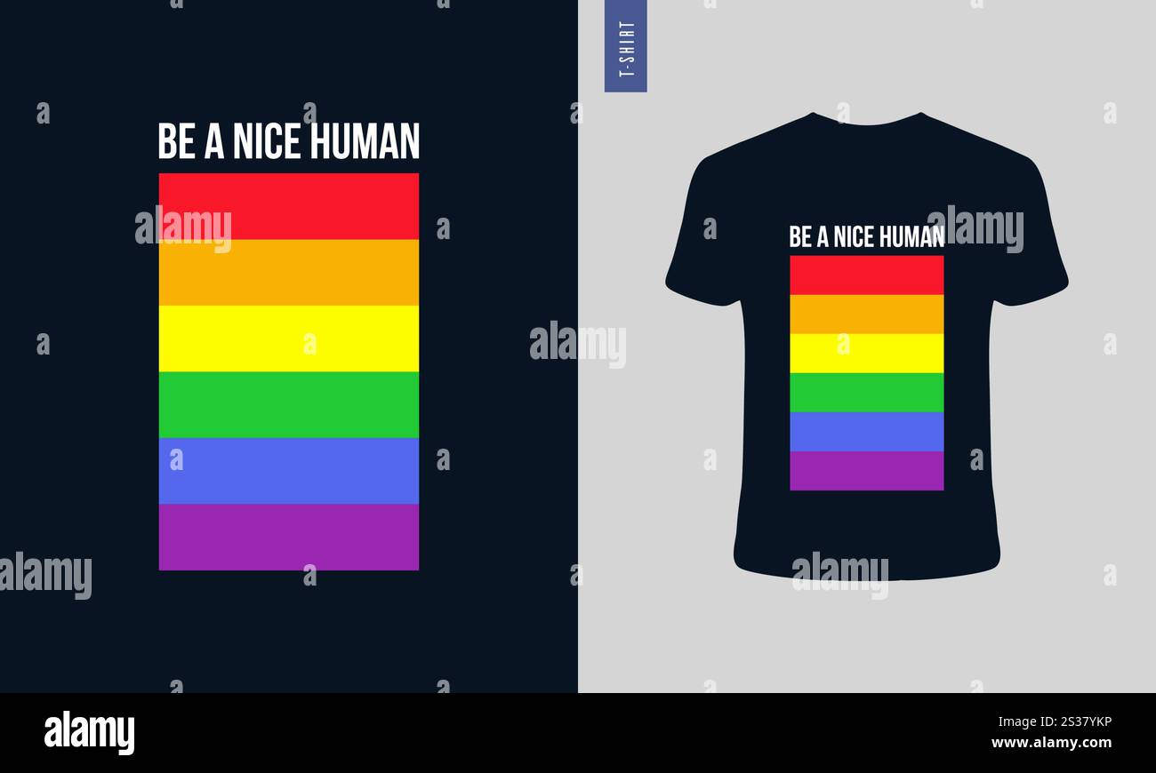 Sei ein schönes menschliches Typografie-T-Shirt-Design. Stylisches T-Shirt- und Bekleidungsdesign. Stock Vektor