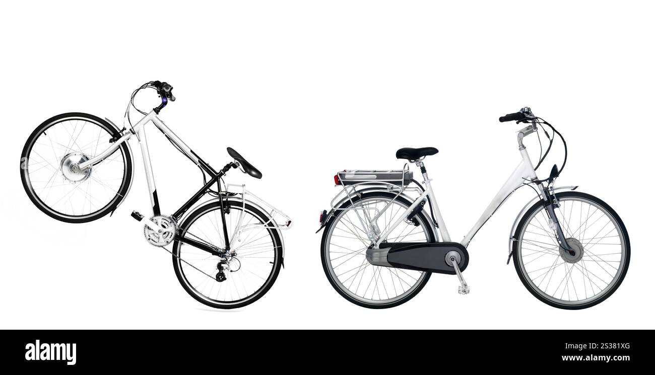 Fahrrad isoliert auf weißem Hintergrund. Fahrrad Stockfoto