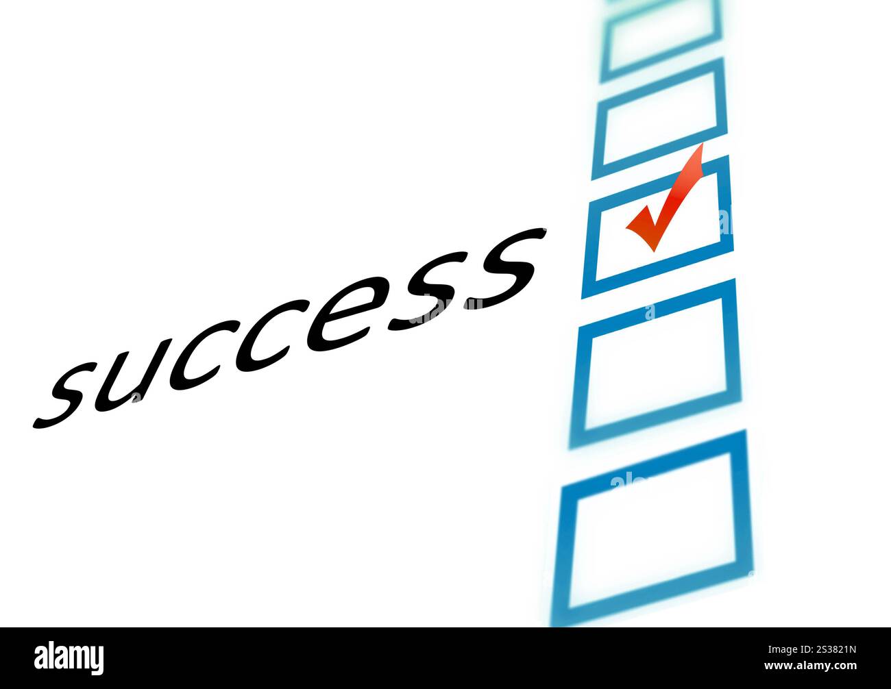 Prüfliste mit weißem Prüfzeichen. Prüfliste mit Prüfzeichen Stockfoto