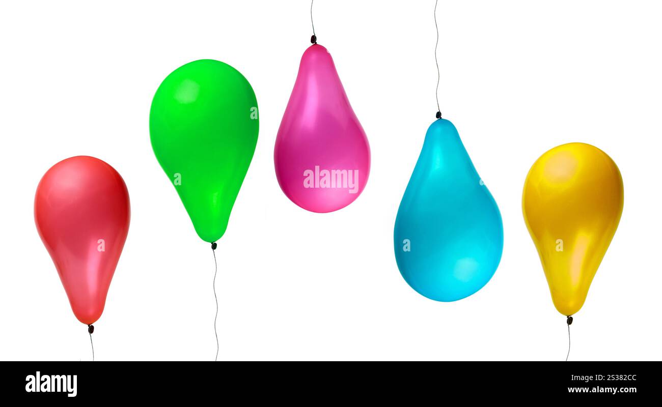 Referenzkreise isoliert auf weißem Hintergrund. Ballons isoliert auf weiß Stockfoto