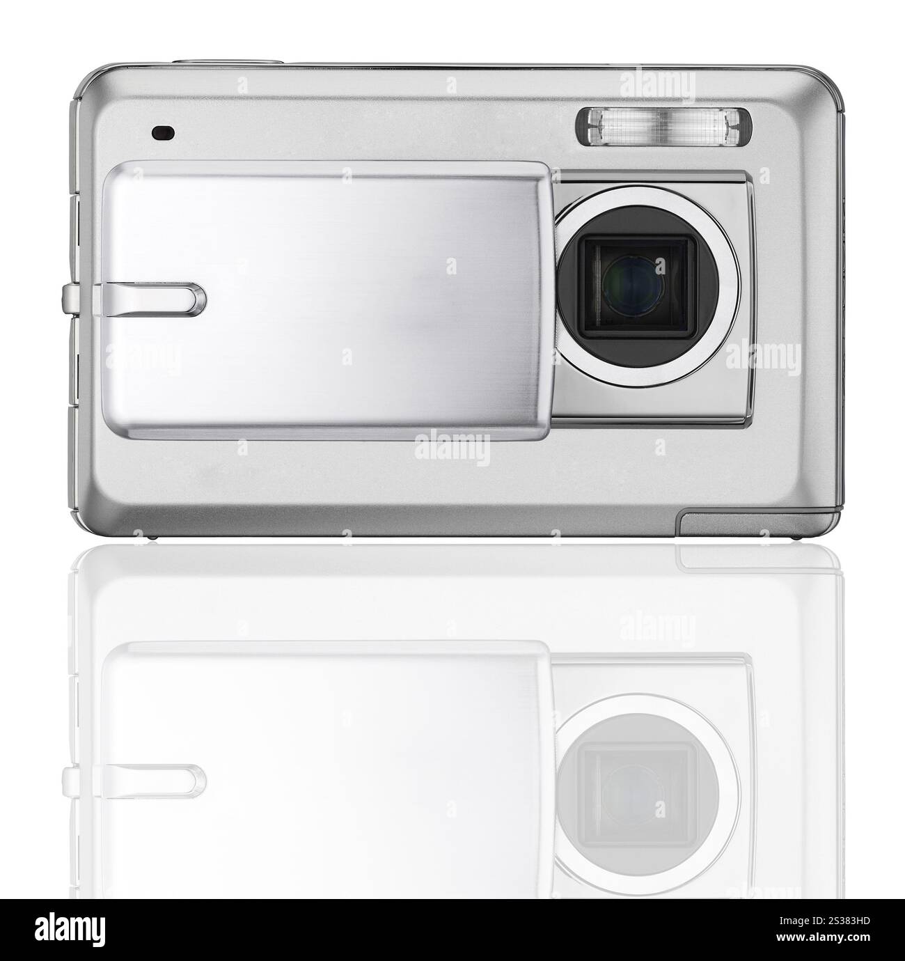 Digitale Kompaktkamera isoliert auf weiß. Digitale Kompaktkamera isoliert Stockfoto
