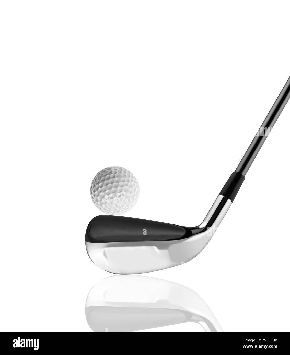 Golfschläger isoliert auf weißem Hintergrund. Golfschläger Stockfoto