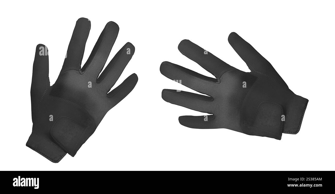 Sporthandschuhe auf weißem Hintergrund. Sporthandschuhe Stockfoto