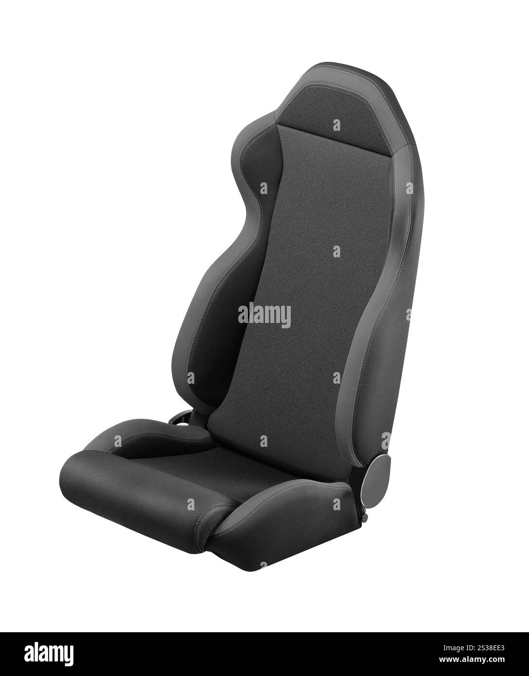 Auto-Autositz für Sport-Rennsport isoliert auf weißem Hintergrund. Auto-Autositz für Sport-Rennsport Stockfoto