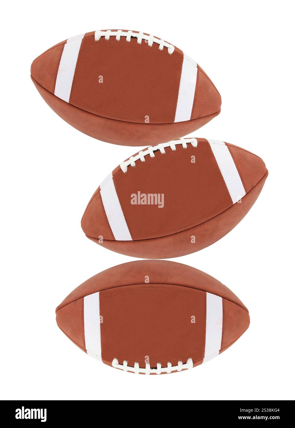 Fußball isoliert auf weißem Hintergrund Stockfoto