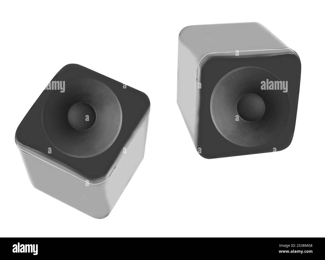 Musiksäule isoliert auf weißem Hintergrund. Musiksäule isoliert auf einem Weißen Stockfoto