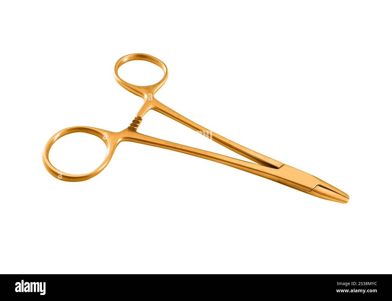 Chirurgisches Instrument isoliert auf weißem Hintergrund. Chirurgisches Instrument Stockfoto