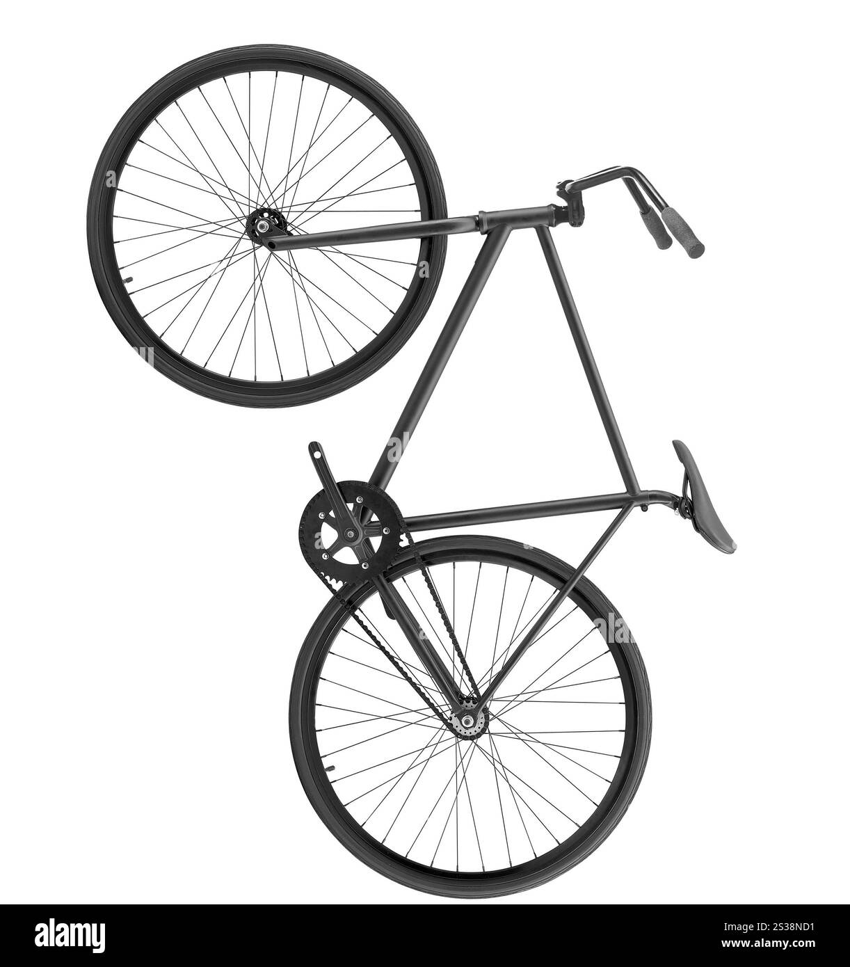 Fahrrad isoliert auf weißem Hintergrund. Fahrrad auf weißem Hintergrund Stockfoto