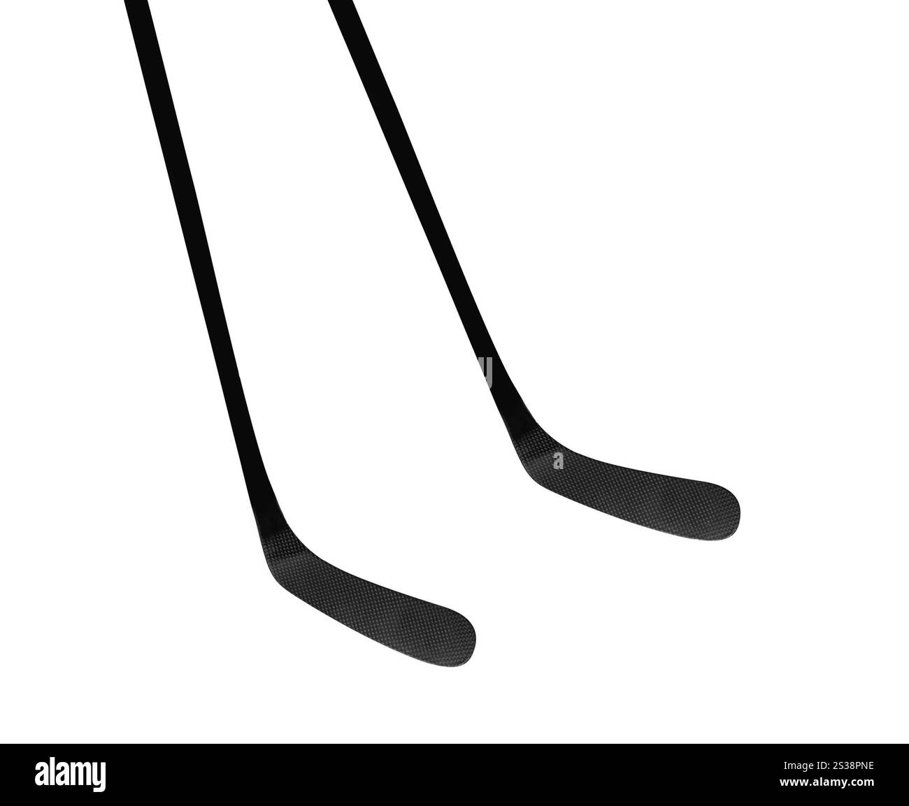 Eishockeyschläger isoliert auf weißem Hintergrund. Eishockeyschläger isoliert Stockfoto