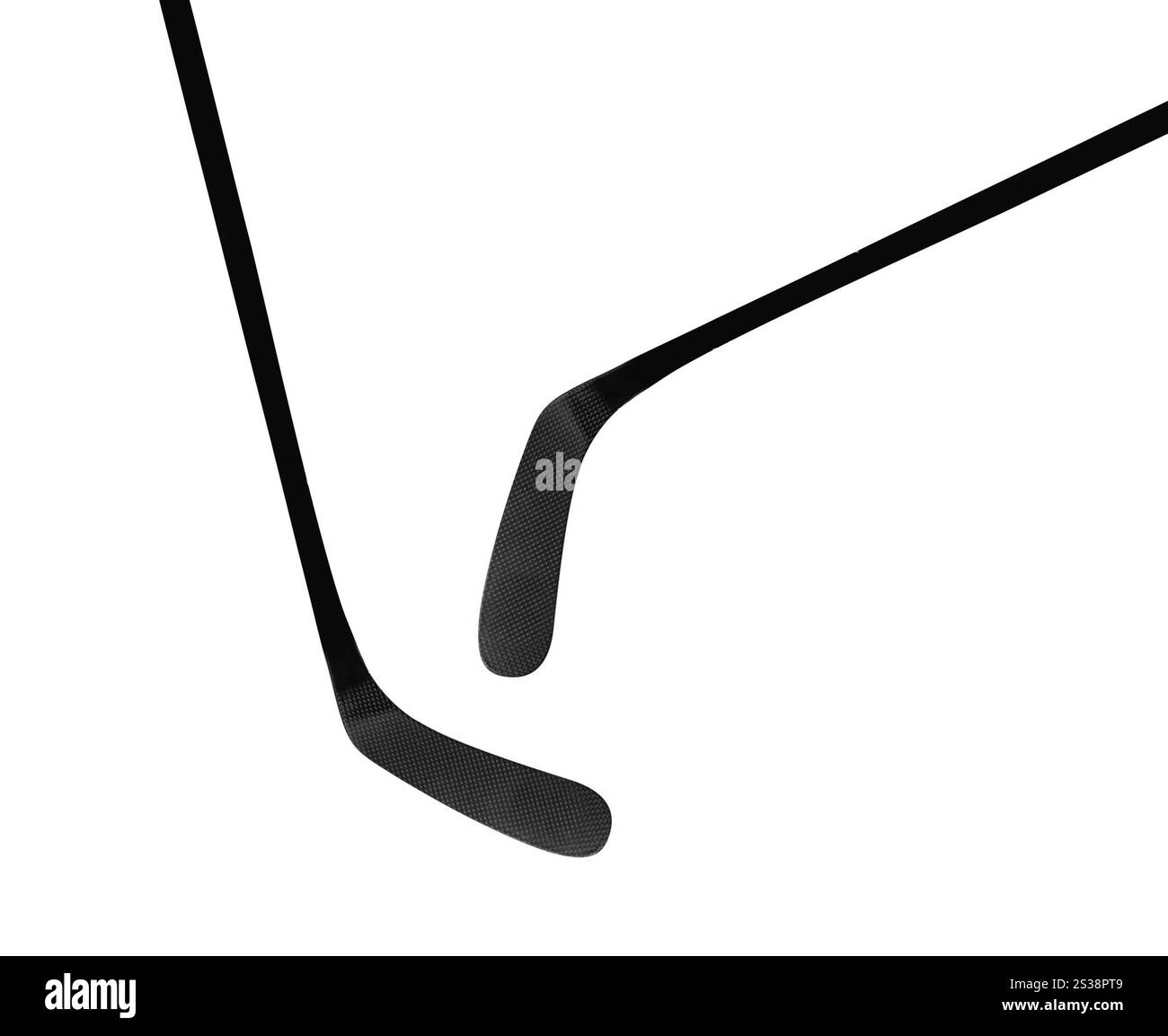 Eishockeyschläger isoliert auf weißem Hintergrund. Eishockeyschläger isoliert Stockfoto