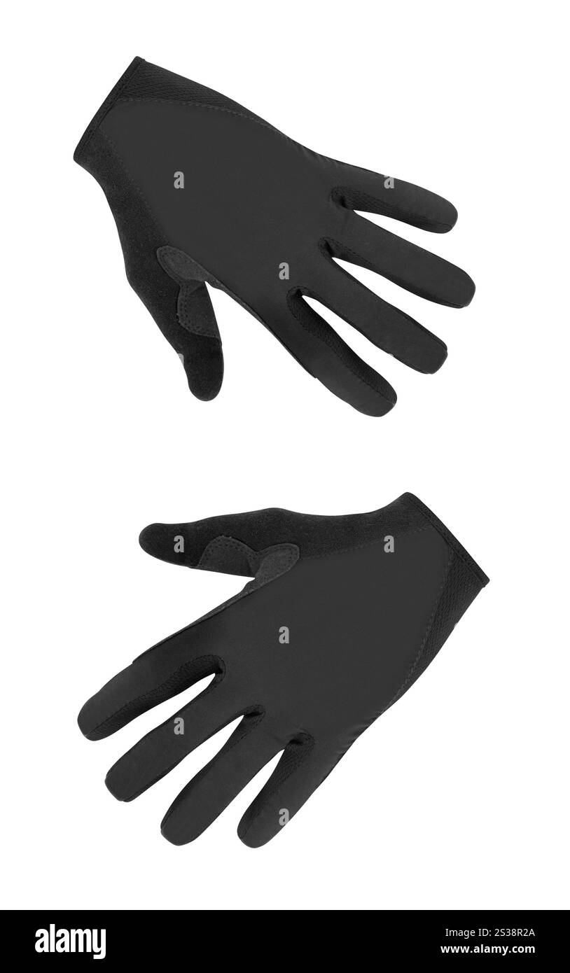 Sporthandschuhe auf weißem Hintergrund. Sporthandschuhe Stockfoto