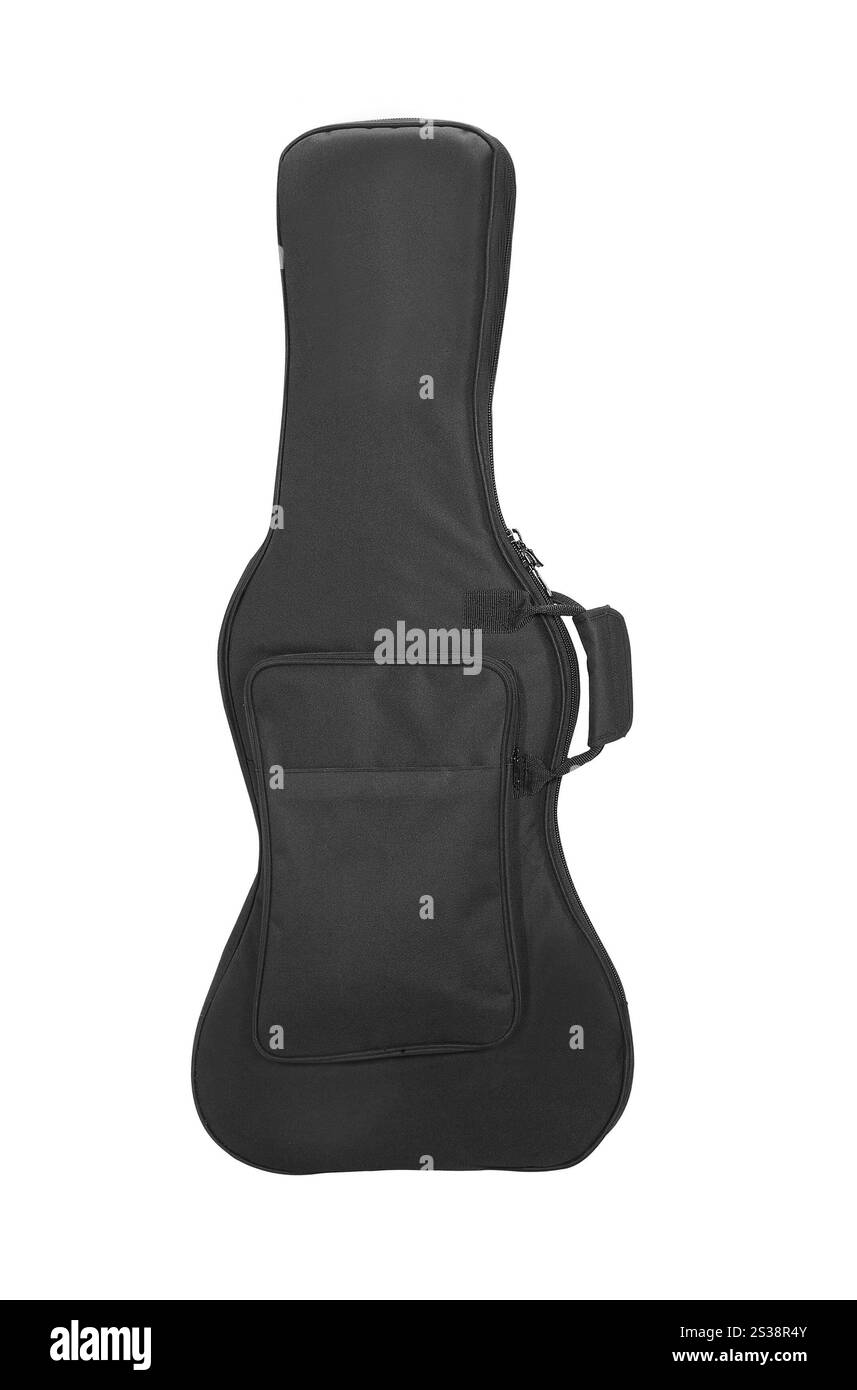 Gitarrentasche isoliert auf weißem Hintergrund. Gitarrentasche Stockfoto