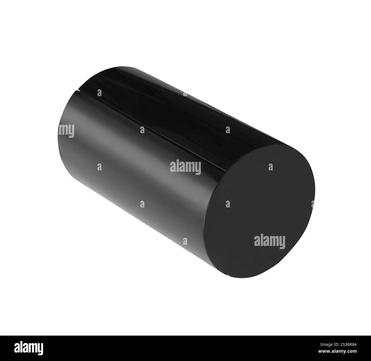 Schwarzes Metallgehäuse isoliert auf weiß. Schwarzes Metallgehäuse isoliert Stockfoto