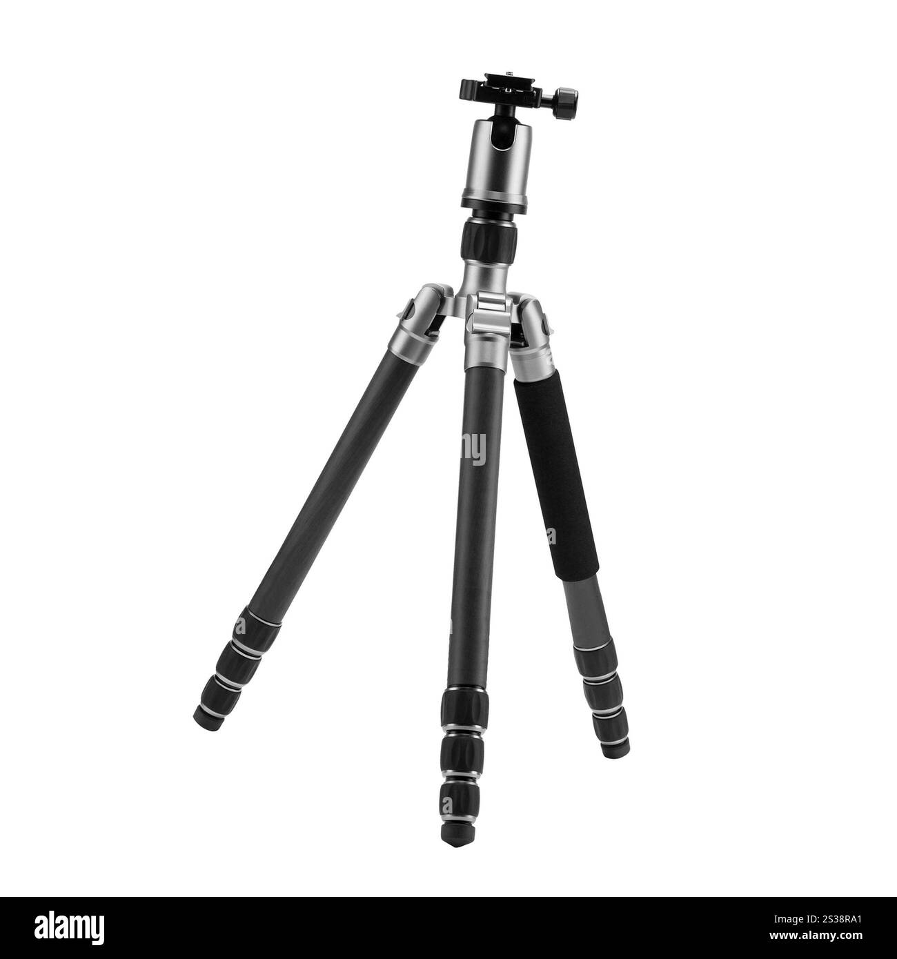 Fotostativ isoliert auf weißem Hintergrund. Fotostativ isoliert Stockfoto