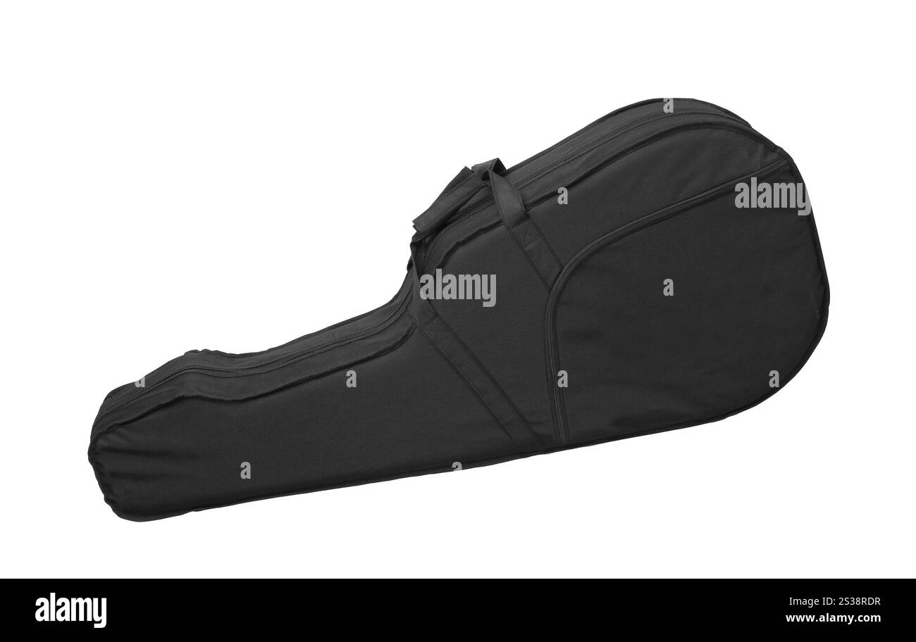 Gitarrentasche isoliert auf weißem Hintergrund. Gitarrentasche Stockfoto