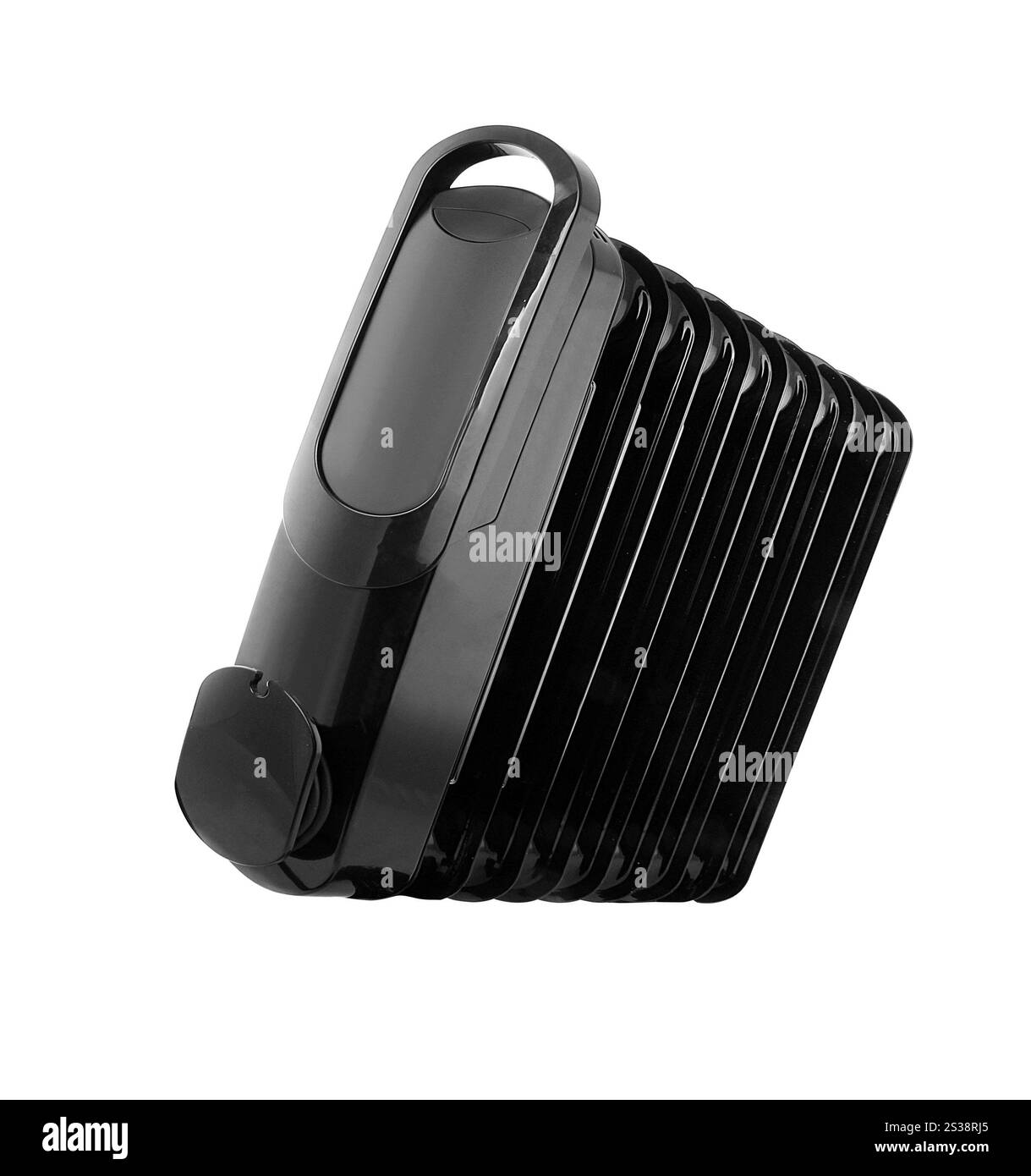 Schwarzes elektrisches Feuer isoliert auf weiß. Schwarzes elektrisches Feuer Stockfoto