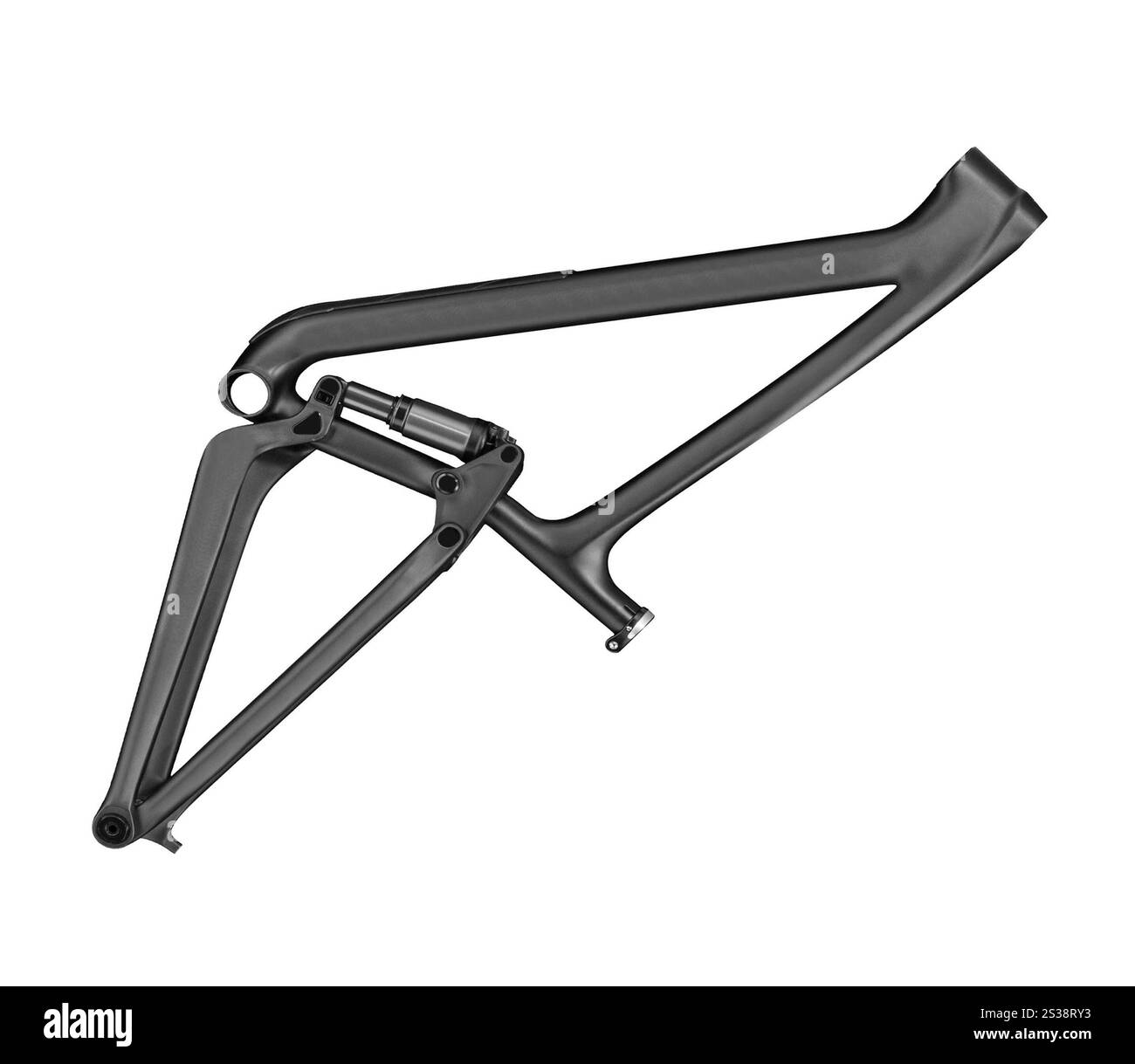 Fahrradrahmen isoliert auf weiß. Fahrradrahmen Stockfoto