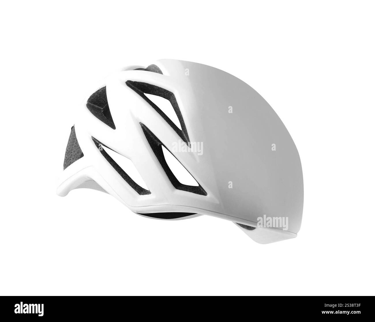 Nahaufnahme des Fahrradhelms isoliert Stockfoto