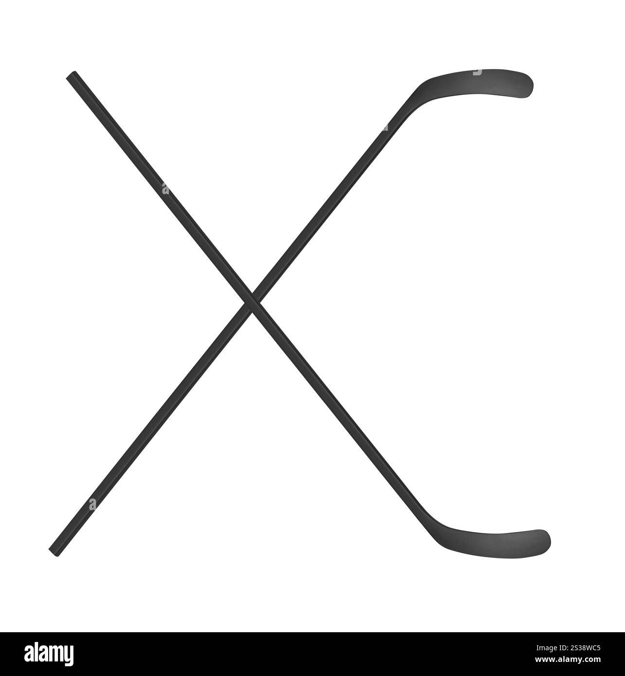 Eishockeyschläger isoliert auf weiß. Eishockeyschläger Stockfoto