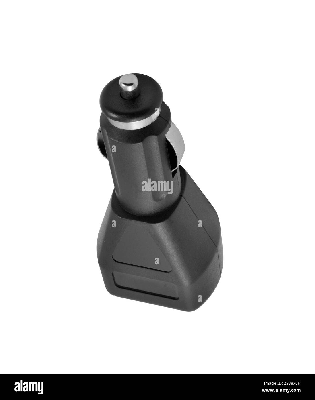 USB-Elektronikgerät Kfz-Ladegerät isoliert auf weißem Hintergrund. USB-Elektronikgerät Kfz-Ladegerät isoliert Stockfoto