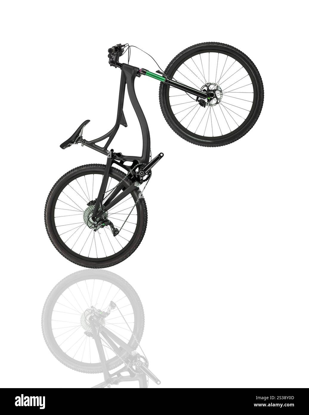 Mountain-Bike isoliert auf weißem Hintergrund Stockfoto