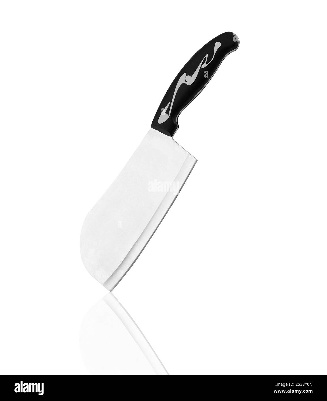 Ein Fleischmesser isoliert auf weißem Hintergrund. Fleischmesser isoliert auf weiß Stockfoto