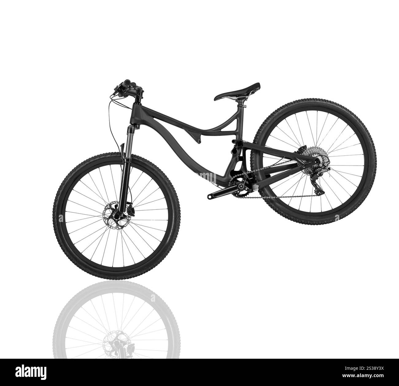 Mountain-Bike isoliert auf weißem Hintergrund Stockfoto