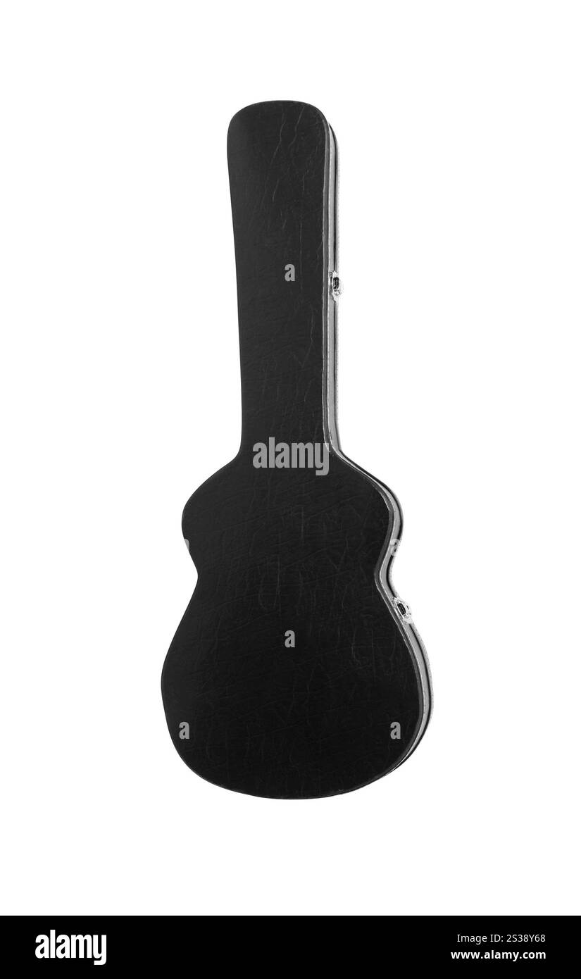 Hard Case für e-Gitarre, isoliert auf weiss Stockfoto