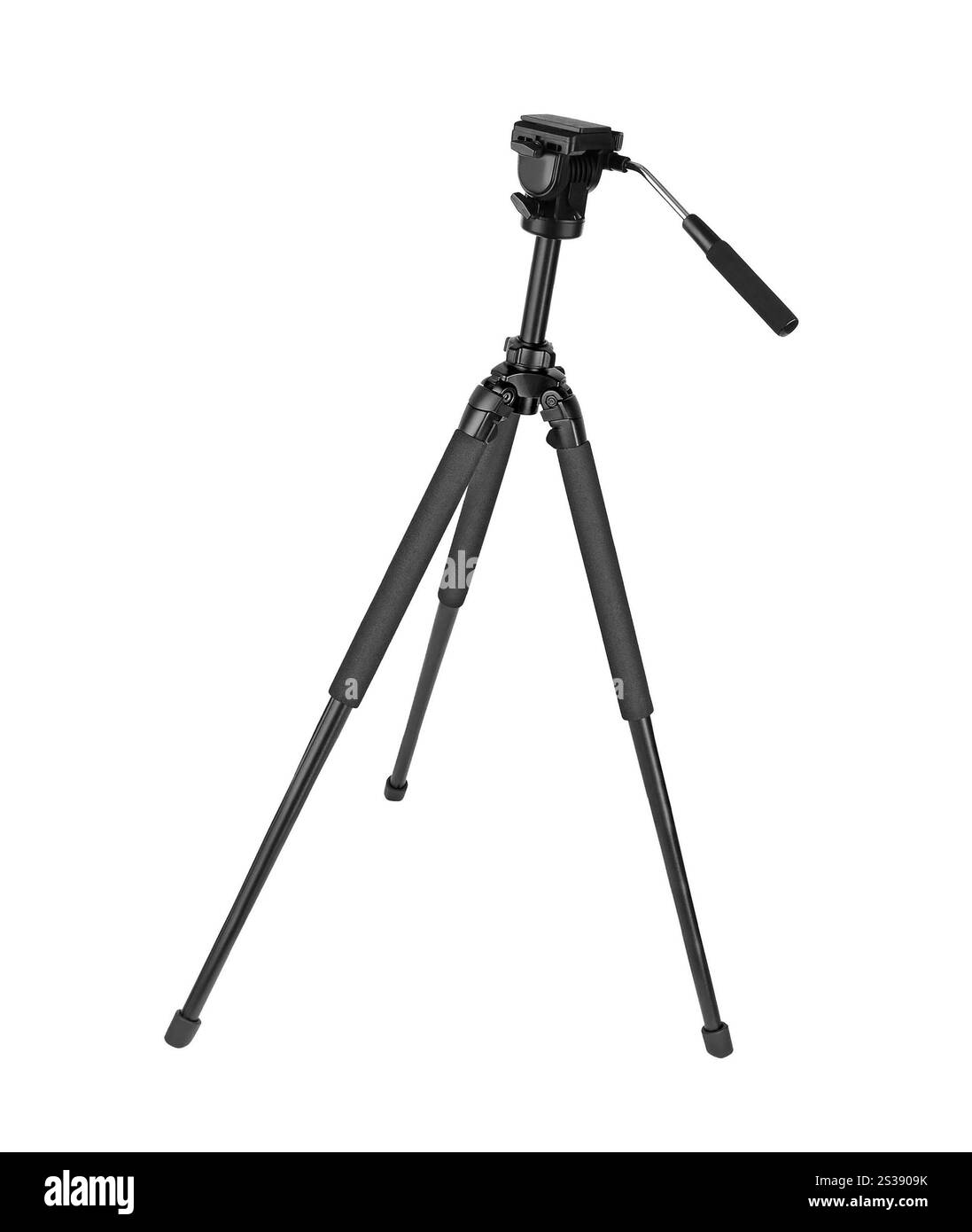 Fotostativ isoliert auf weißem Hintergrund Stockfoto