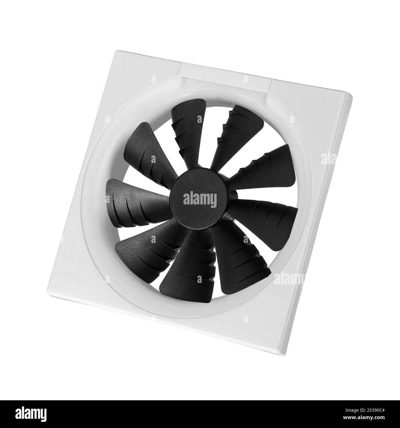Nahaufnahme der Computer CPU-Kühler auf einem weißen Hintergrund isoliert Stockfoto