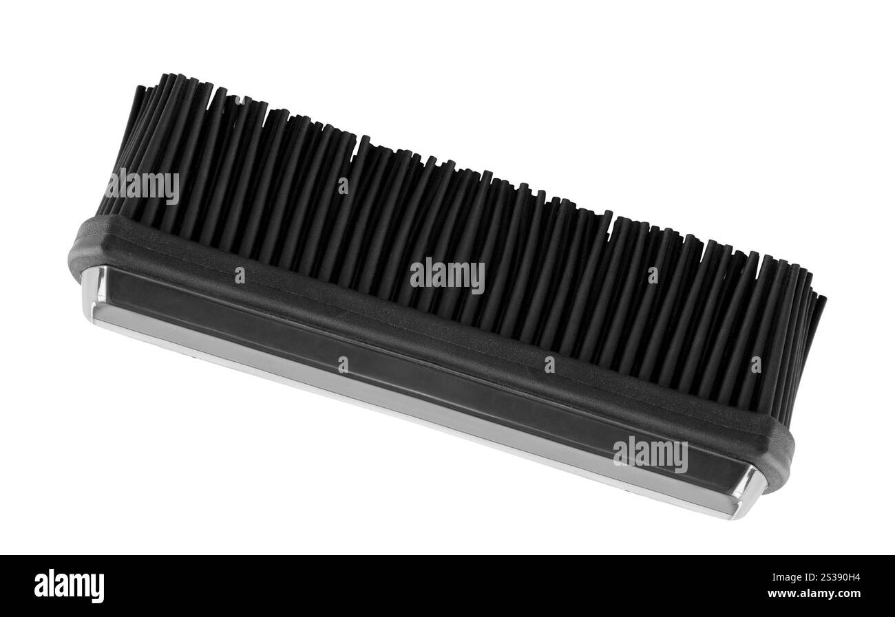 Schuhbürste isoliert auf weiß Stockfoto