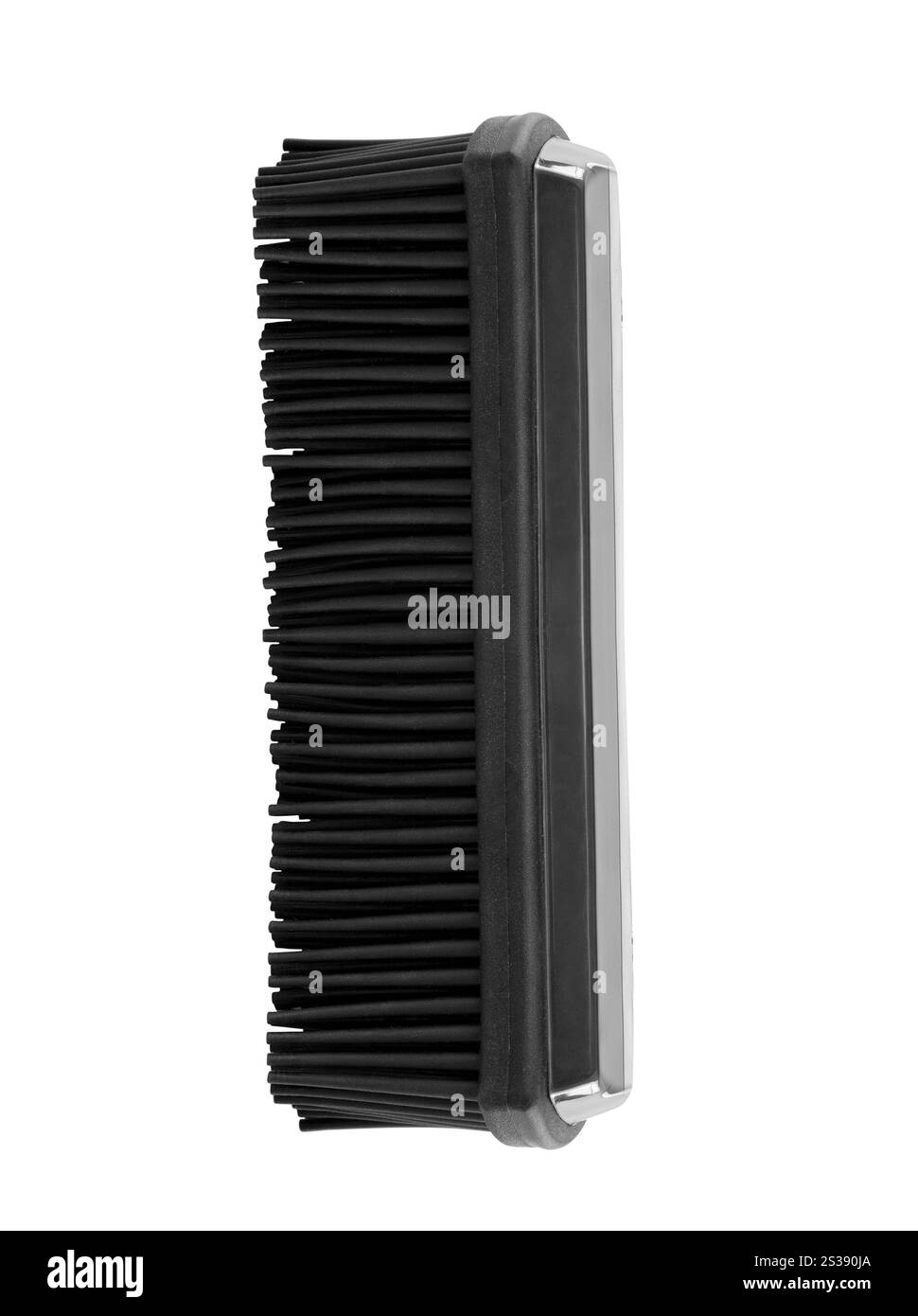 Schuhbürste isoliert auf weiß Stockfoto