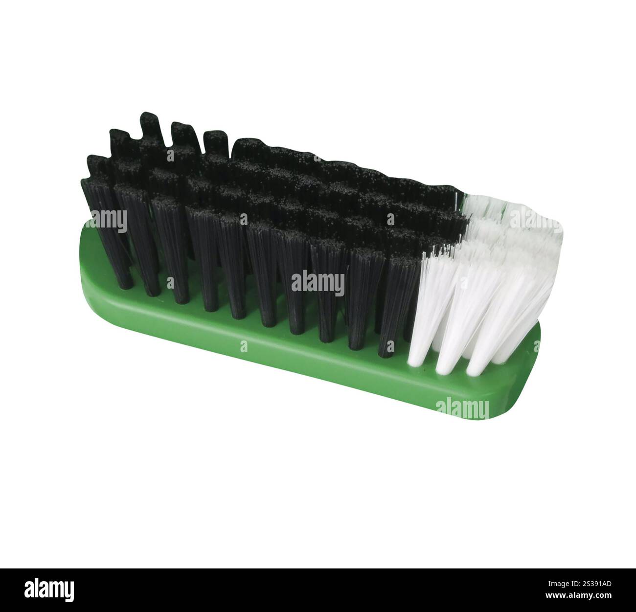 Bürsten für Schuhe isoliert auf weiß Stockfoto