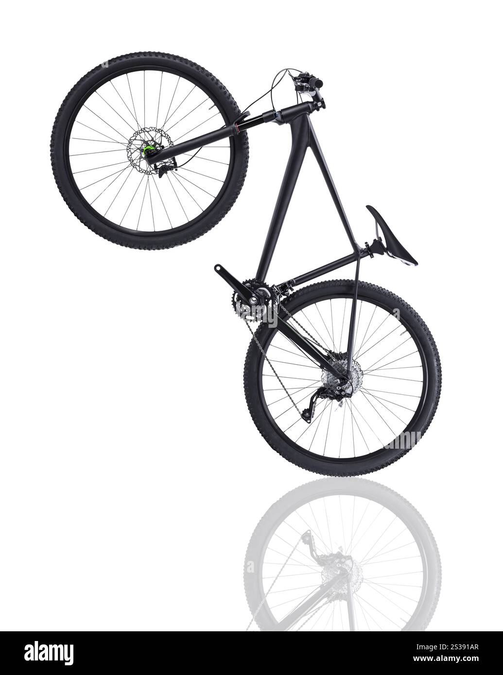 Mountainbike isoliert auf weißem Hintergrund Stockfoto