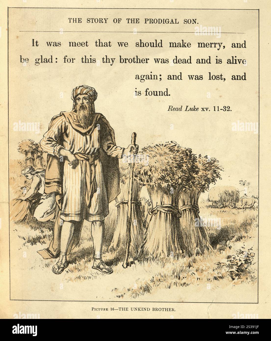 Szene aus der Geschichte des verlorenen Sohnes, des unfreundlichen Bruders, viktorianische Rebellion Kunst, 1880er, 19. Jahrhundert Stockfoto Szene aus der Geschichte des verlorenen Sohnes, des unfreundlichen Bruders, viktorianische Rebellion Kunst, 1880er, 19. Jahrhundert Stockfoto