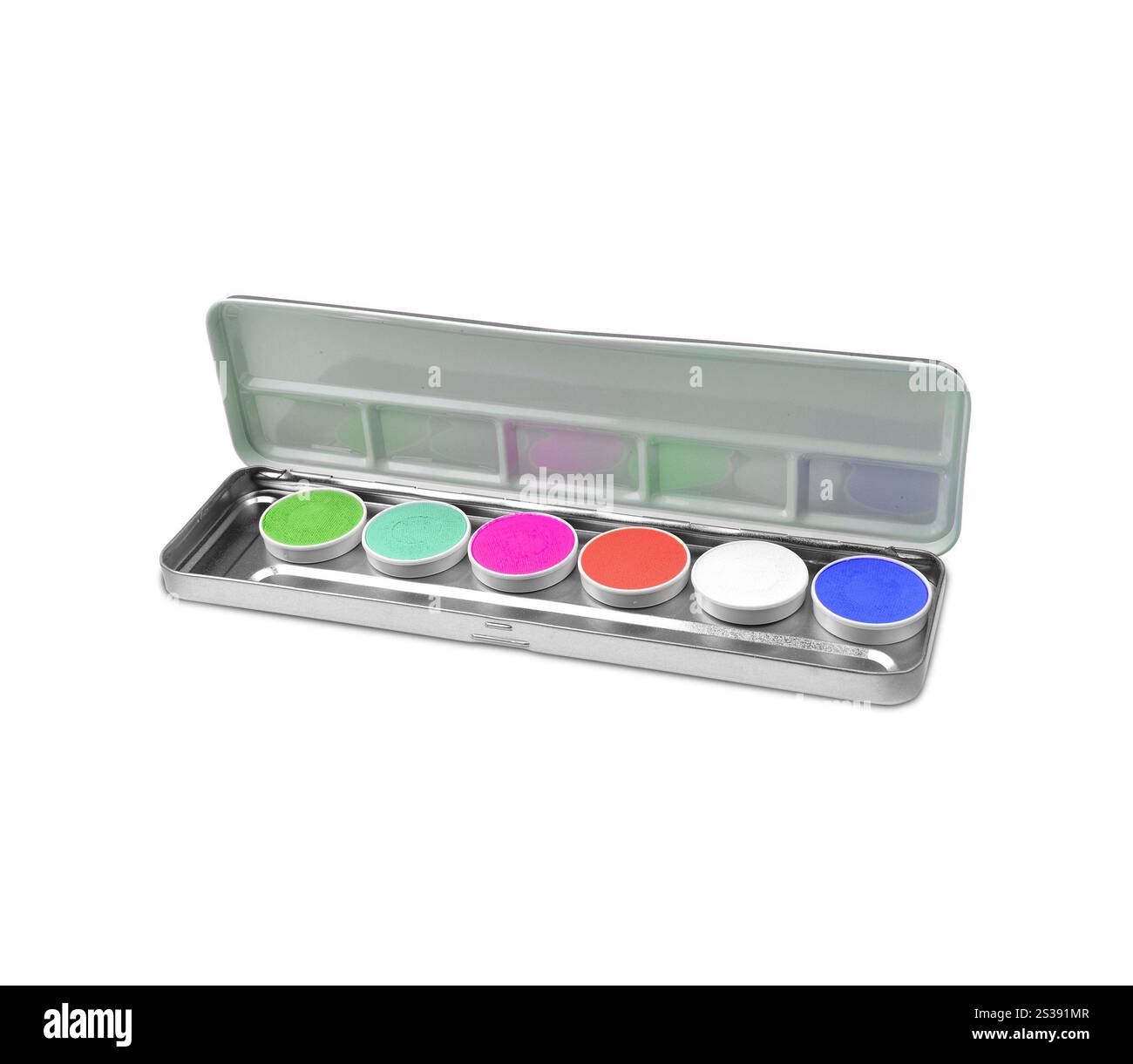 Make-up-Produkte isoliert auf weißem Hintergrund. Make-up-Produkte Stockfoto