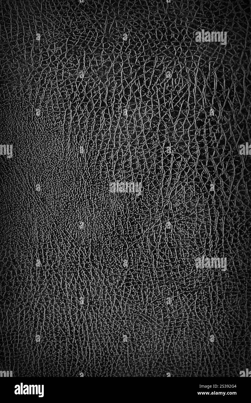 Schwarze Lederstruktur oder Hintergrund. Schwarze Lederstruktur Stockfoto